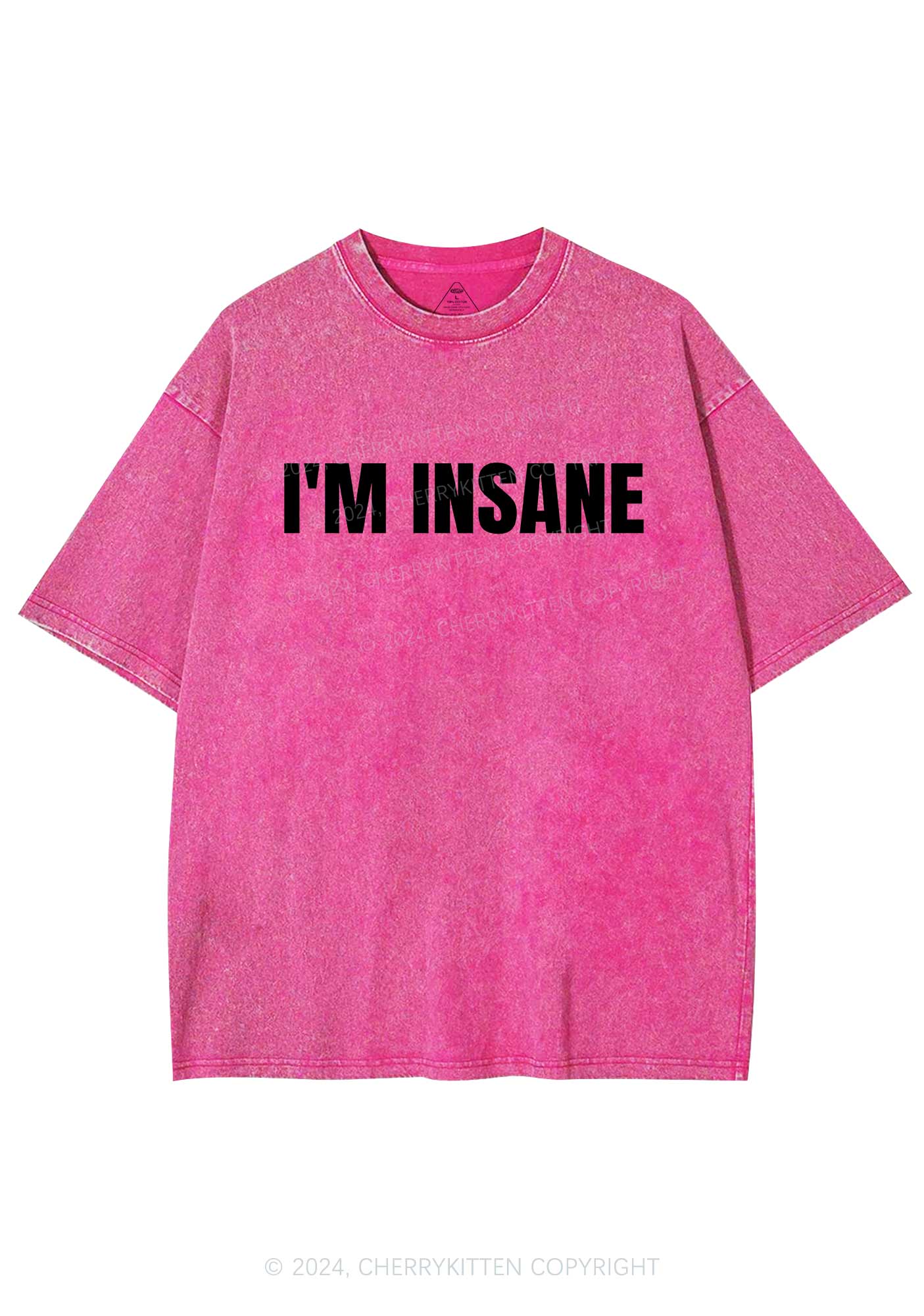 Im Insane Y2K Valentine's Day Washed Tee Cherrykitten
