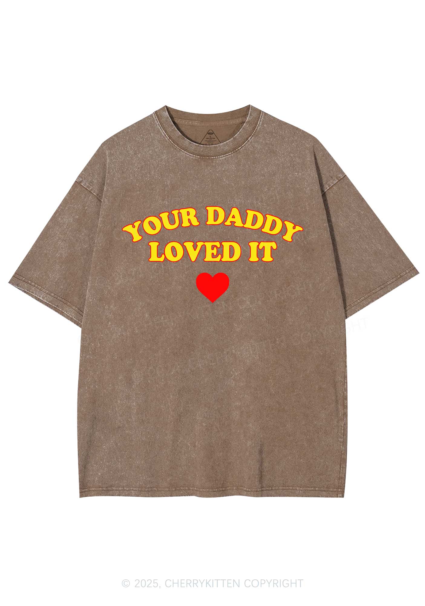 Your Daddy Loved It Y2K Shirts Washed Tee Cherrykitten
