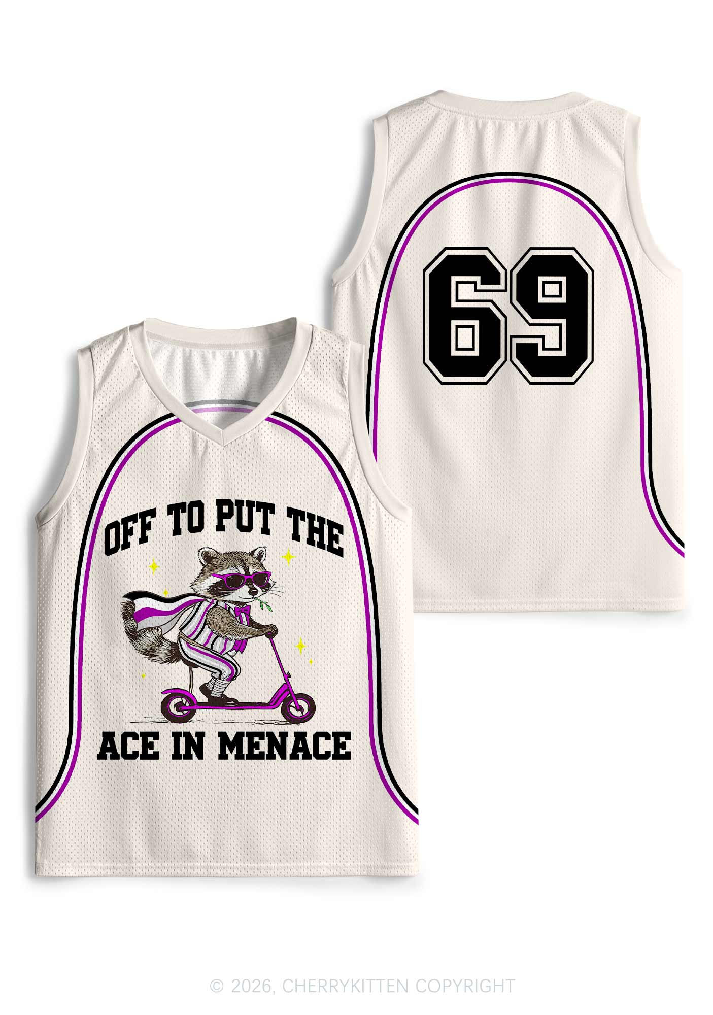 Off To Put The Ace In Menace Pride Y2K Sport Jersey Tank Cherrykitten