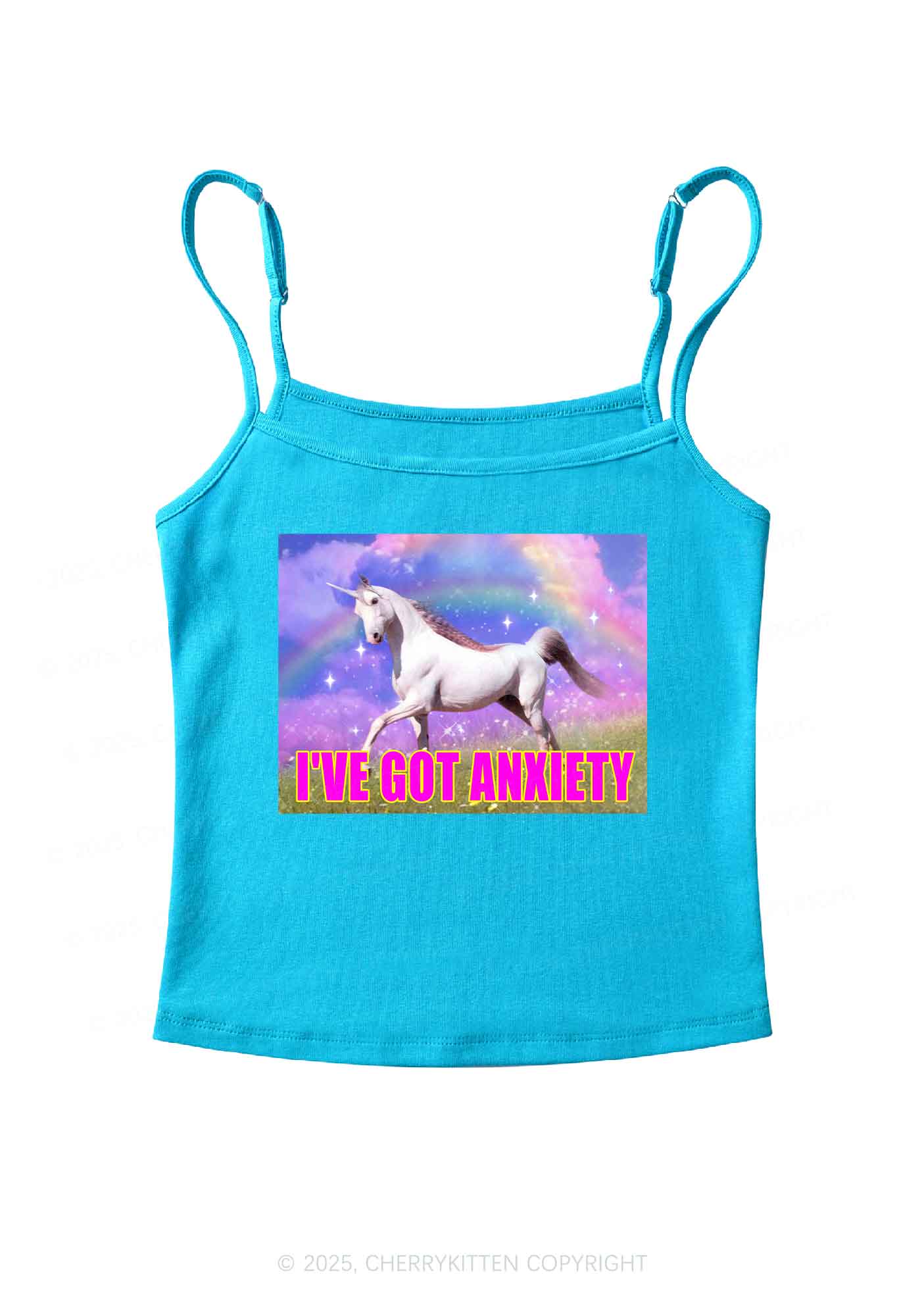 I've Got Anxiety Y2K Spaghetti Strap Cami Cherrykitten