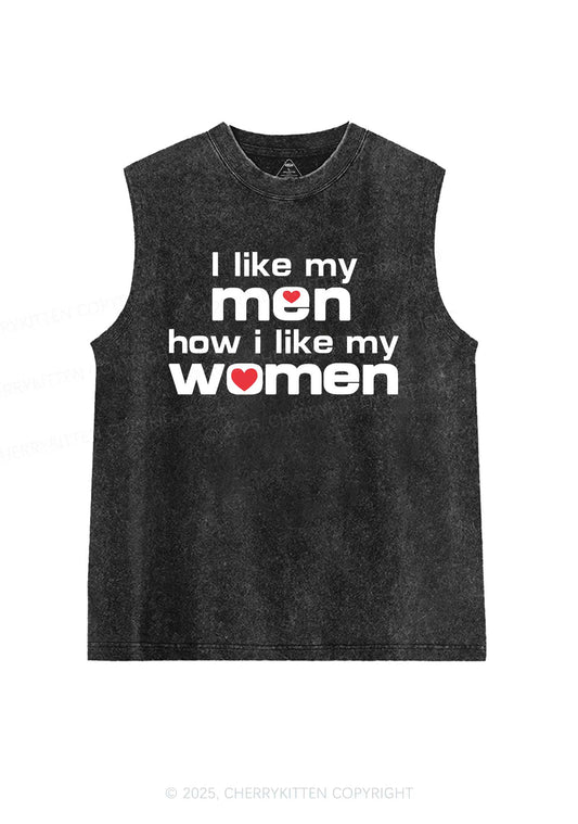 I Like My Men Pride Y2K Washed Muscle Tank Cherrykitten