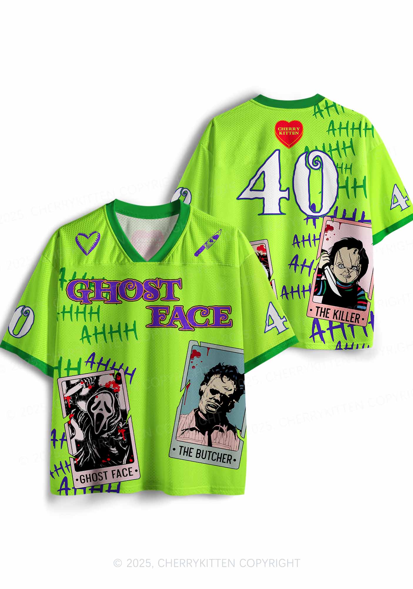 Custom Halloween Horror Card Y2K Sport Jersey Shirts Cherrykitten