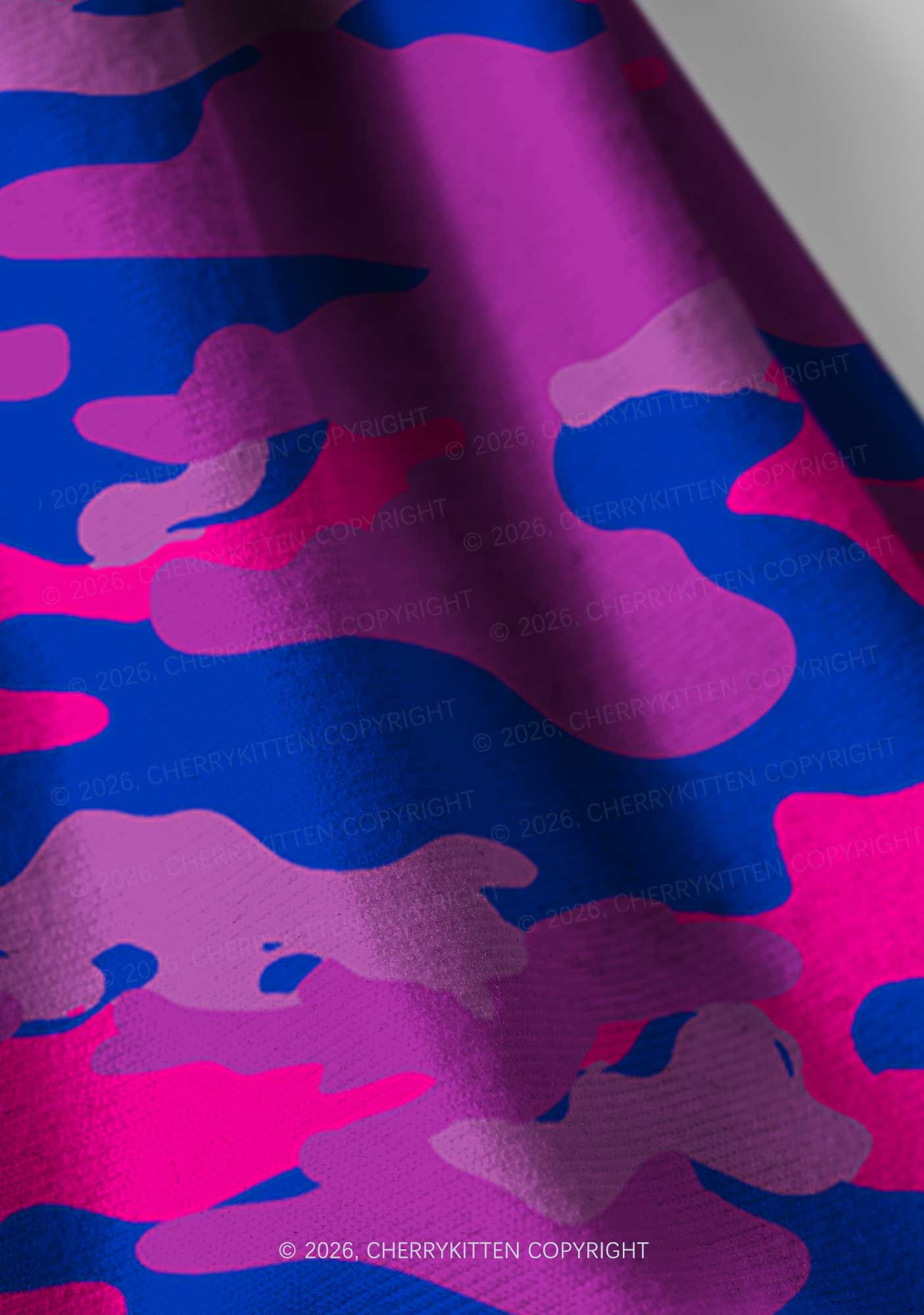 Bisexual Camouflage Pride Y2K Print Headband Cherrykitten