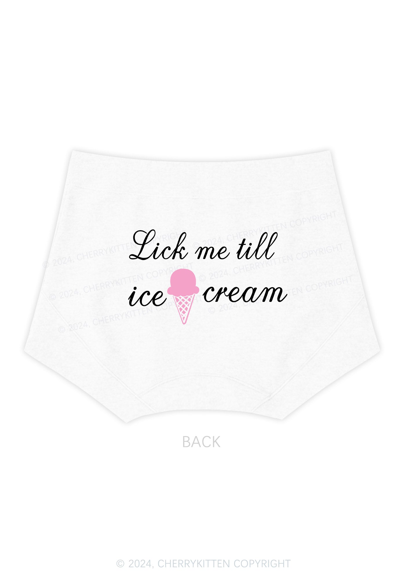 Lick Ice Cream Y2K Mid Rise Waist Boyshort Cherrykitten