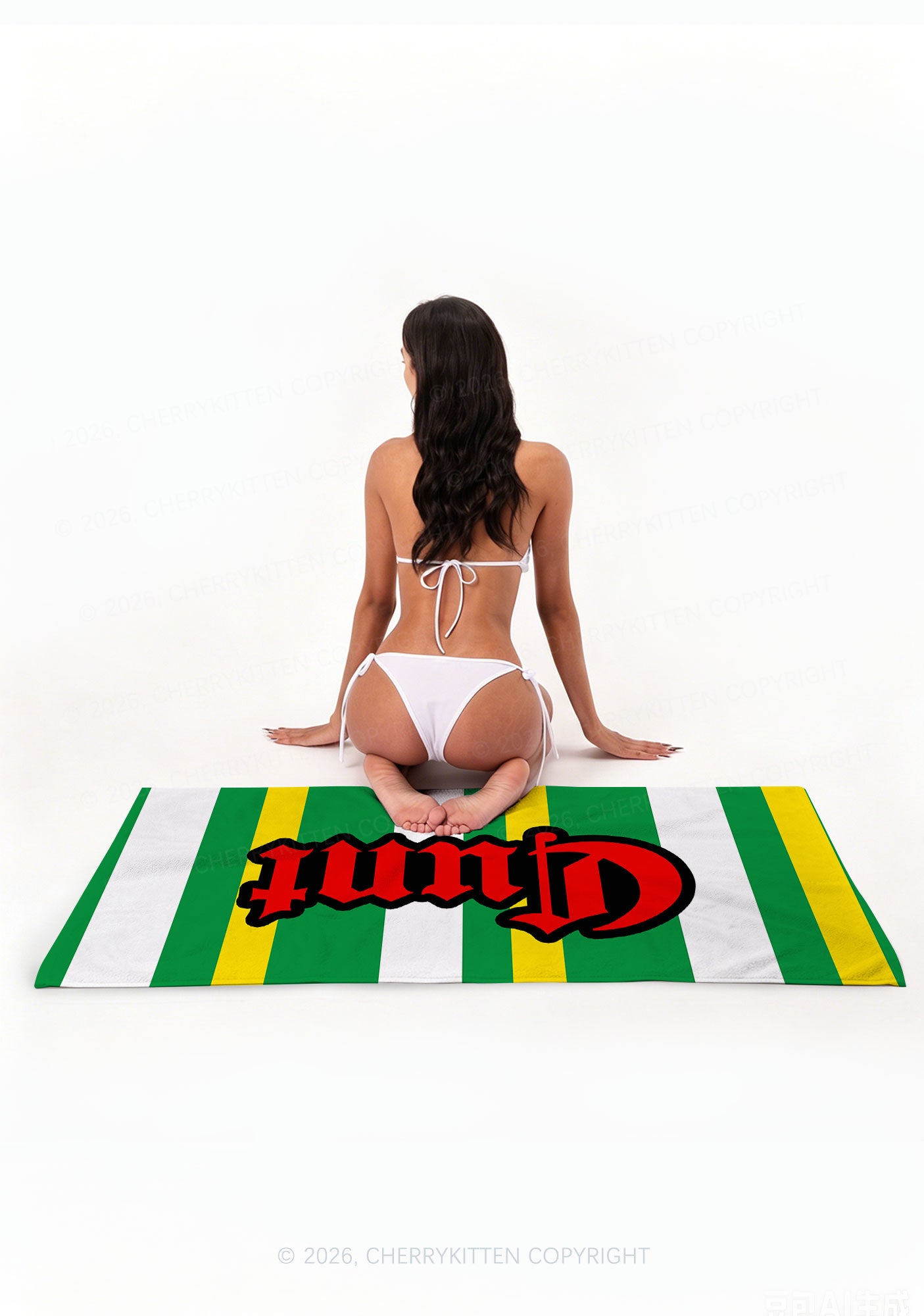 Gothic Red Cxxt Y2K Beach Towel Cherrykitten