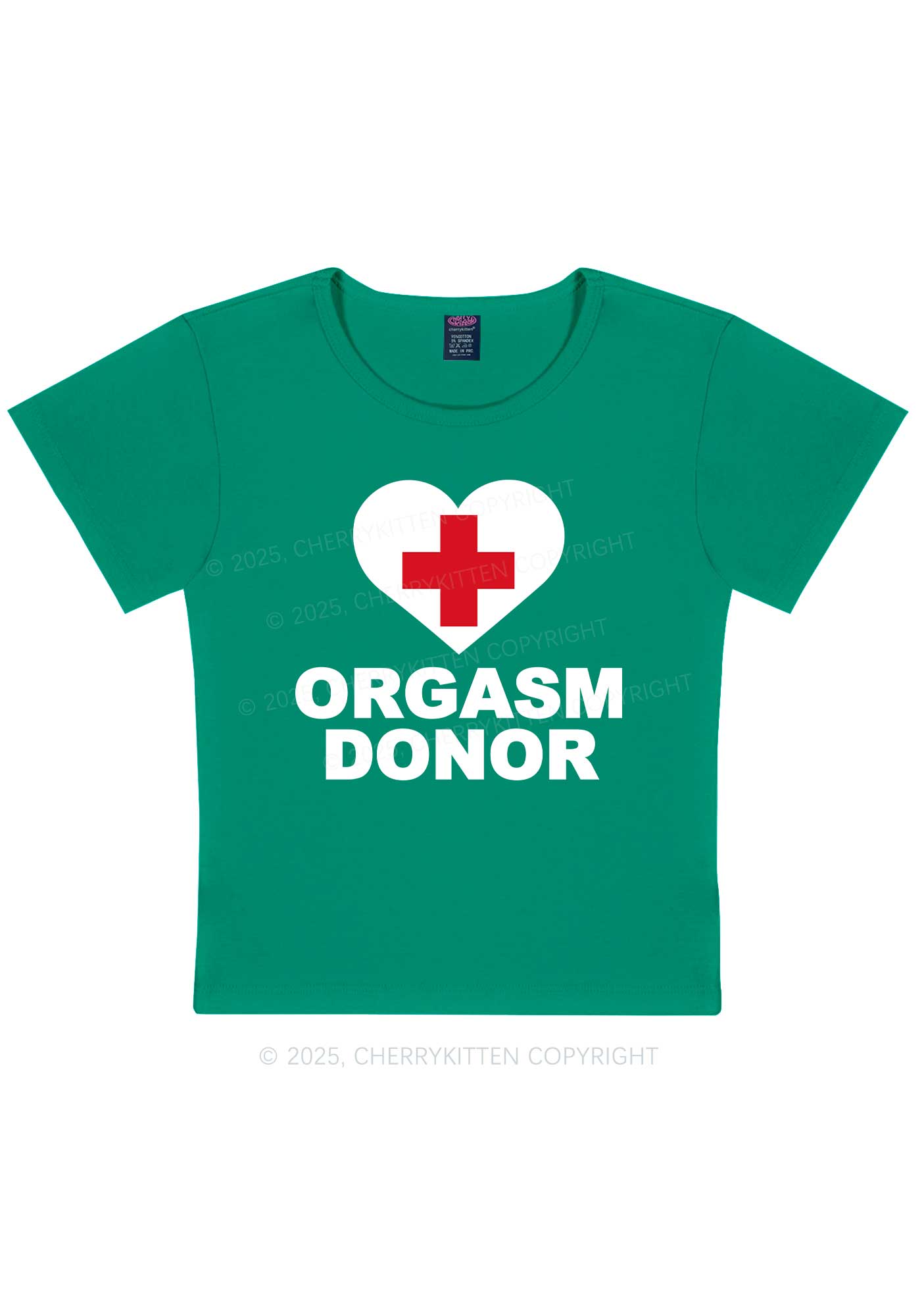 Orgxsm Donor Y2K Baby Tee Cherrykitten