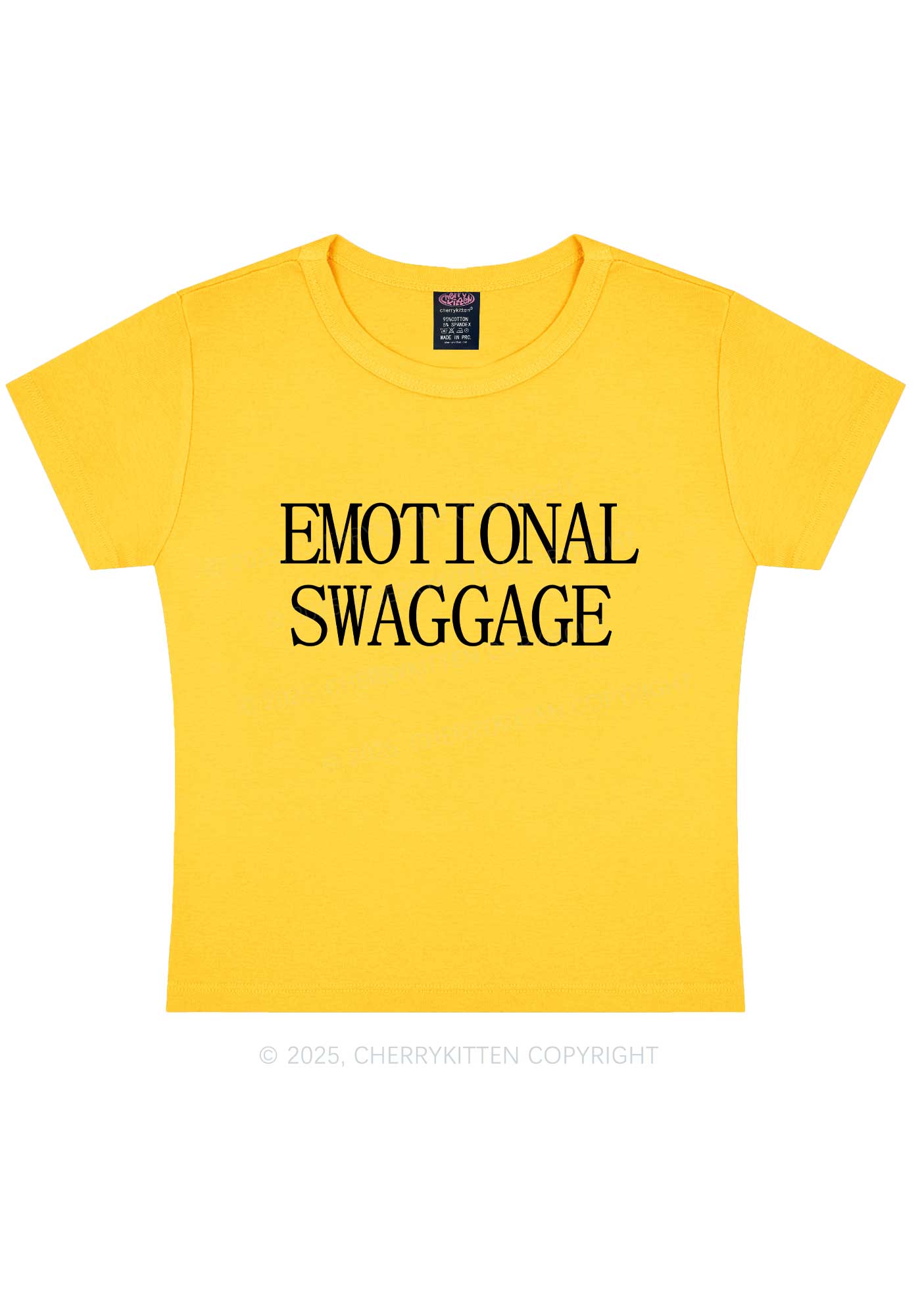 Emotional Swaggage Y2K Baby Tee Cherrykitten