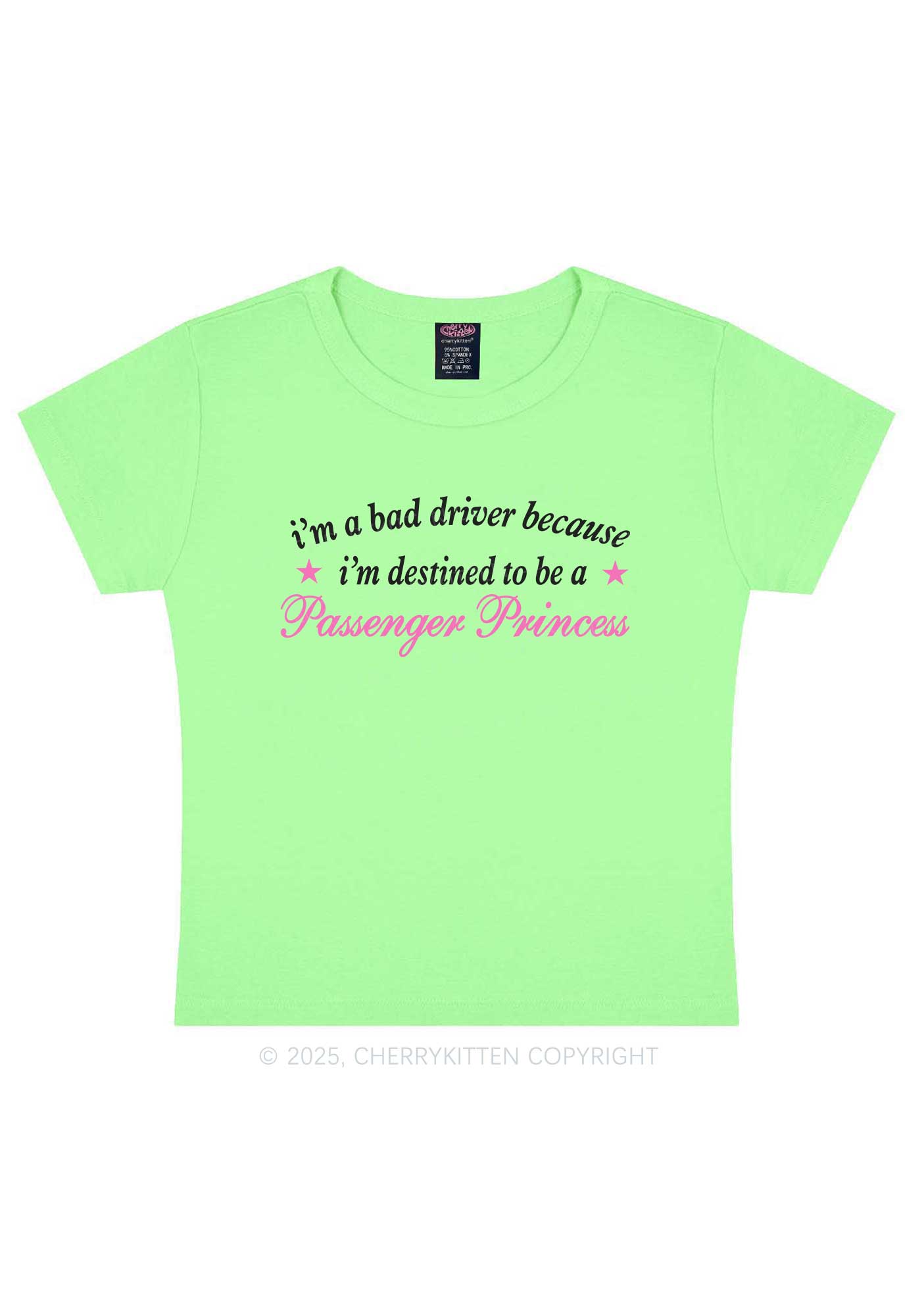 Destined To Be Passenger Princess Y2K Baby Tee Cherrykitten