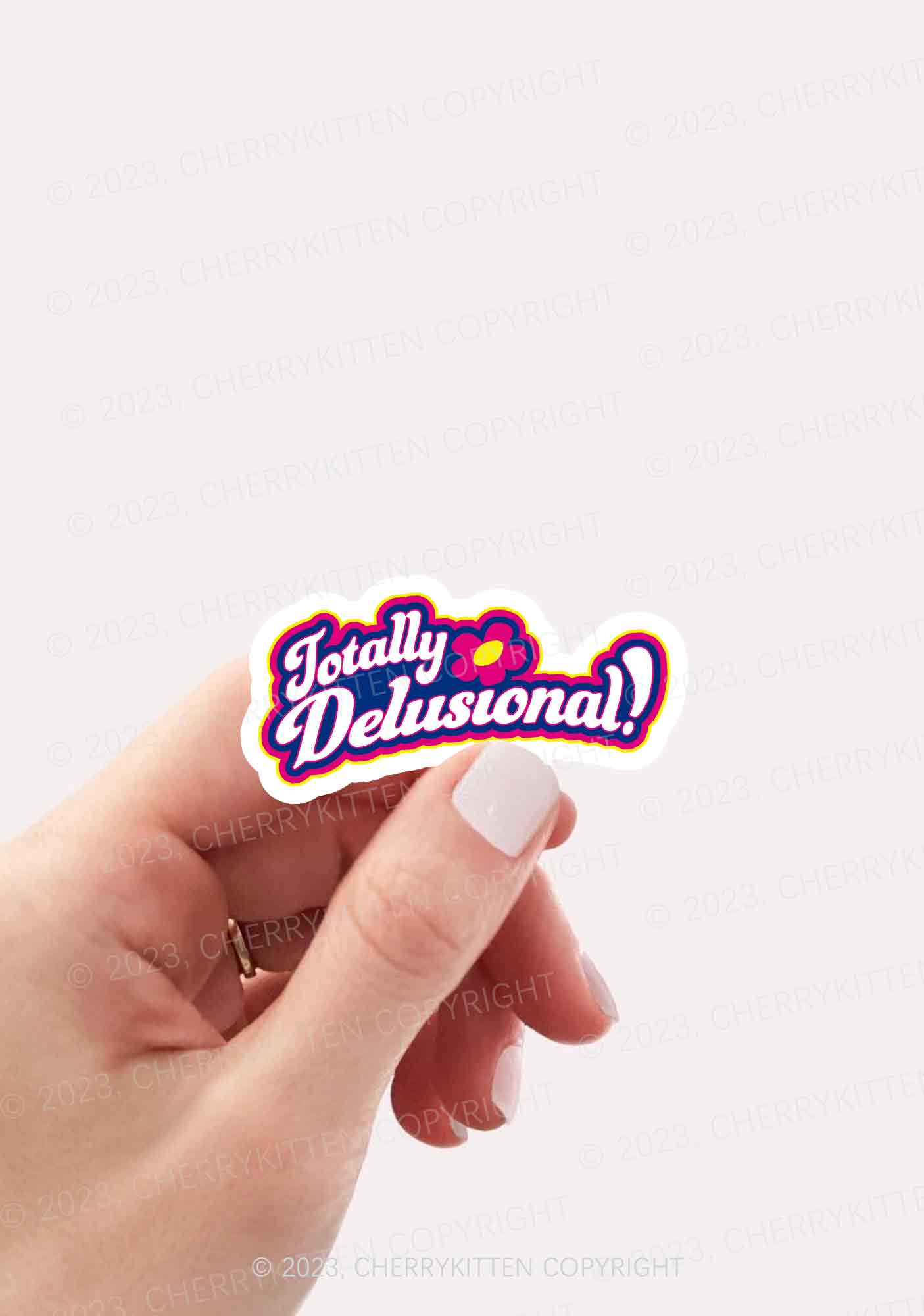 Totally Delusional 1Pc Y2K Sticker Cherrykitten