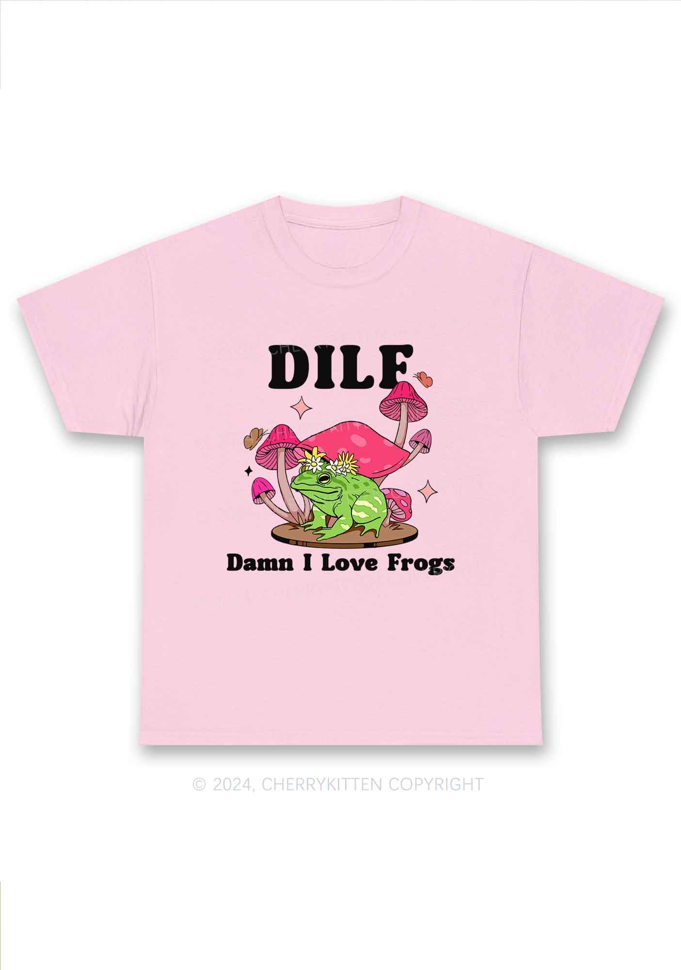 I Love Frogs Y2K Chunky Shirt Cherrykitten