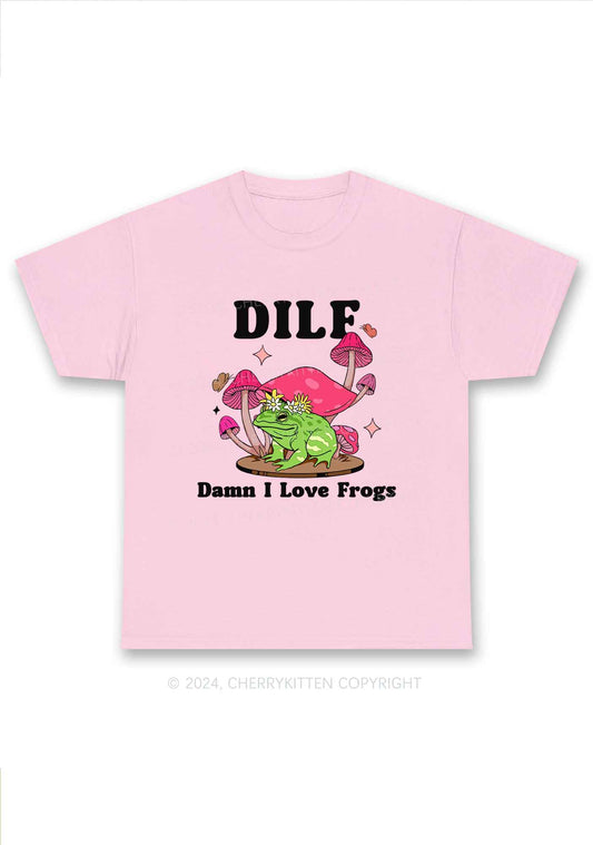 I Love Frogs Y2K Chunky Shirt Cherrykitten