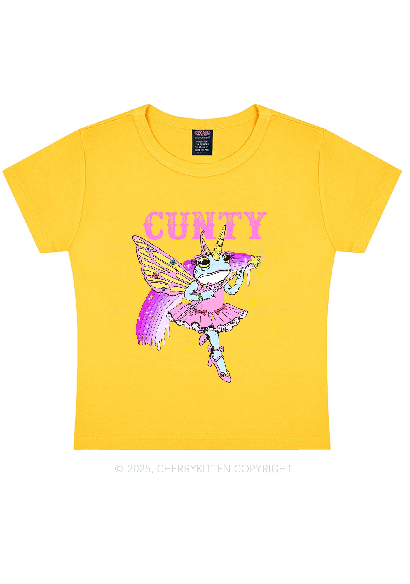 Cxxty Fairy Frog Y2K Baby Tee Cherrykitten