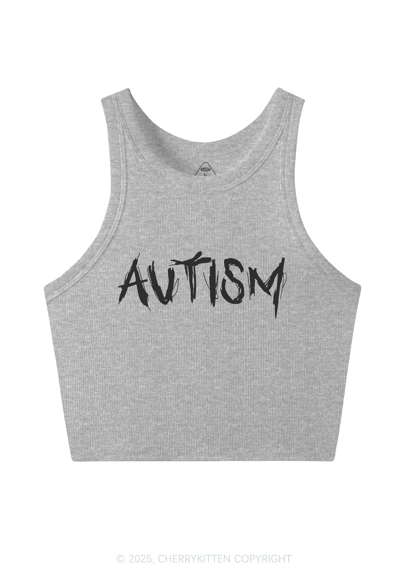 Satan Autism Y2K Crop Tank Top Cherrykitten