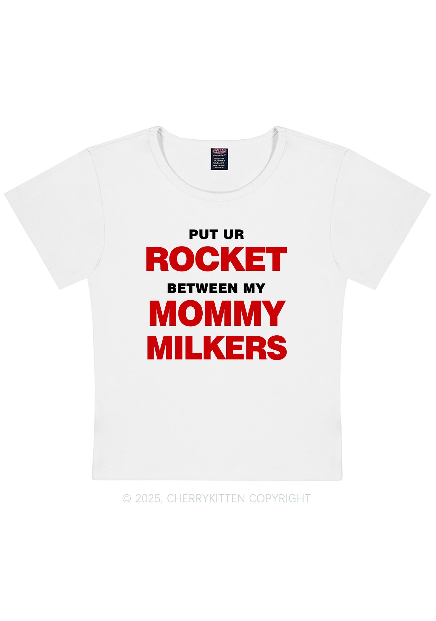 Rocket Mommy Milkers Y2K Baby Tee Cherrykitten
