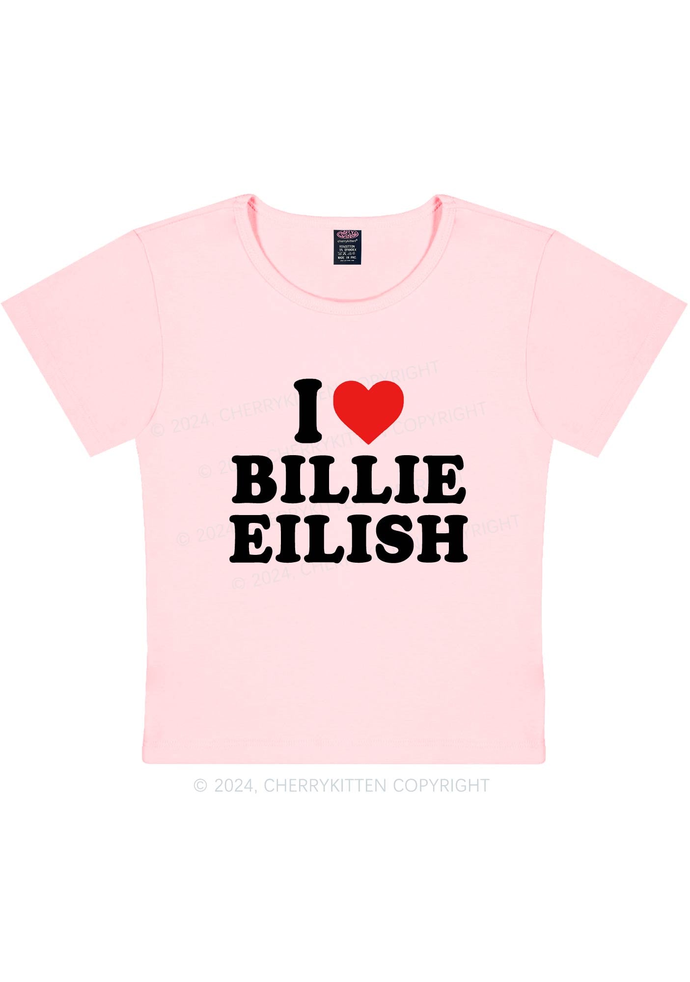 I Love BE Y2K Baby Tee Cherrykitten