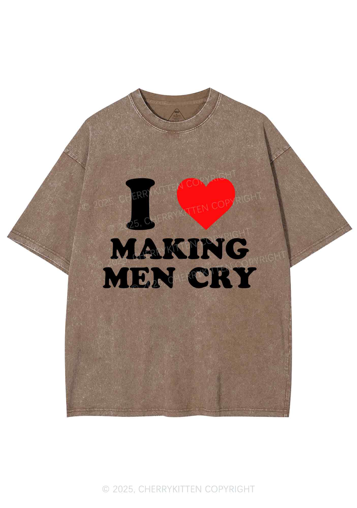 I Love Making Men Cry Y2K Shirts Washed Tee Cherrykitten