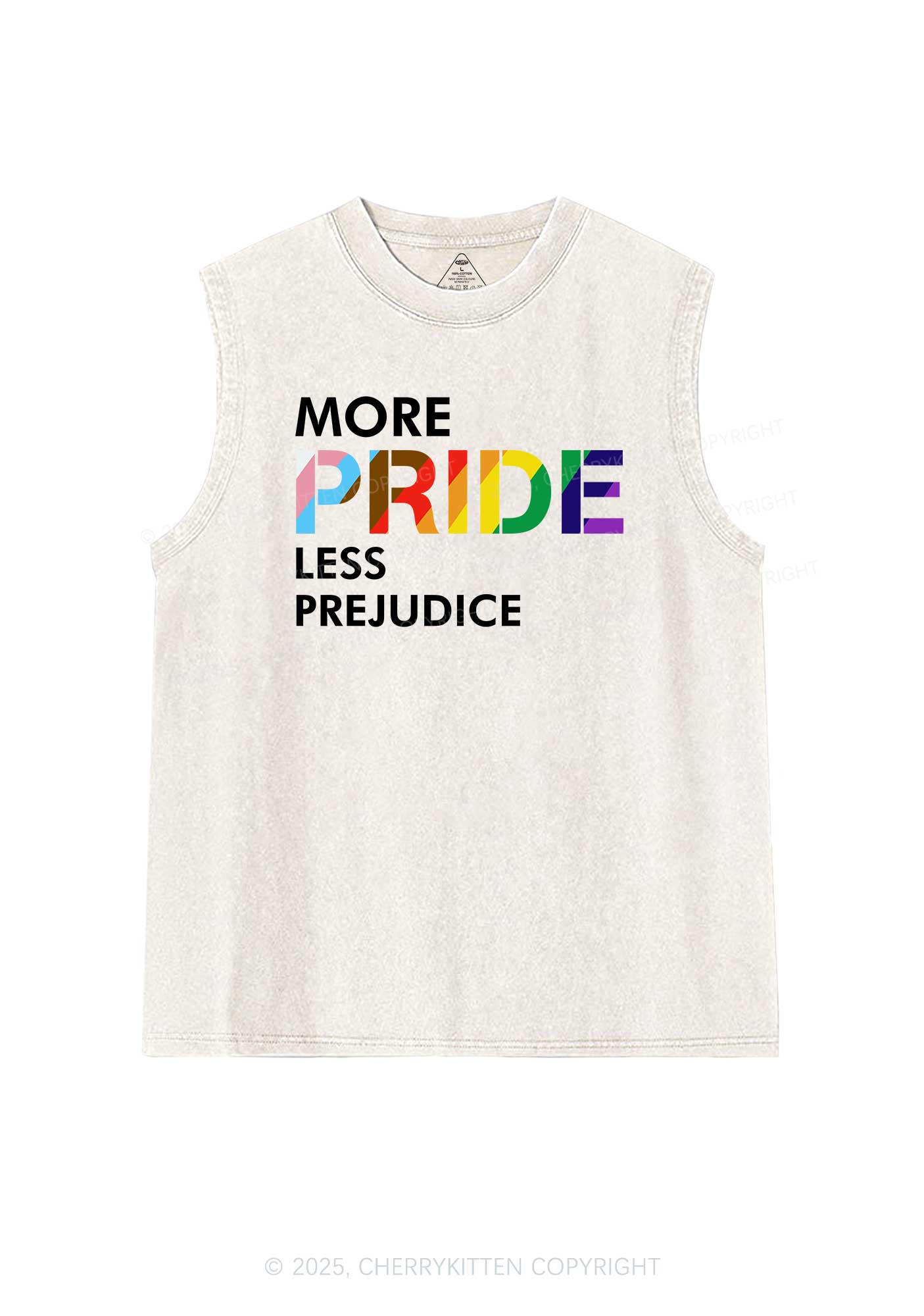 More Pride Less Prejudice Y2K Washed Muscle Tank Cherrykitten