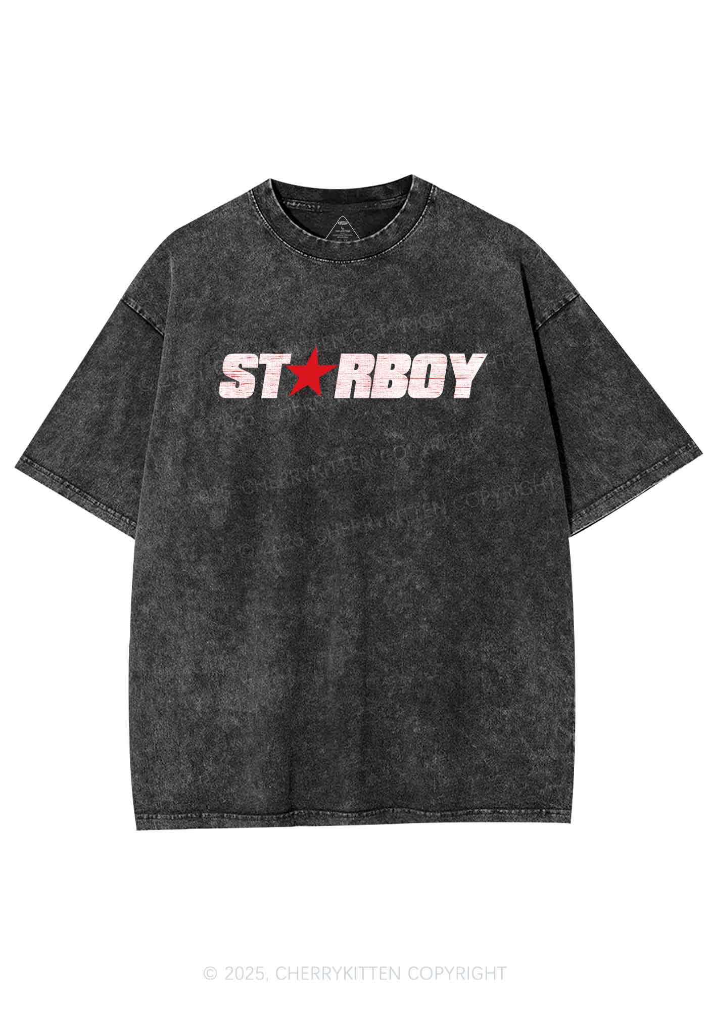 Red Starboy Y2K Shirts Washed Tee Cherrykitten