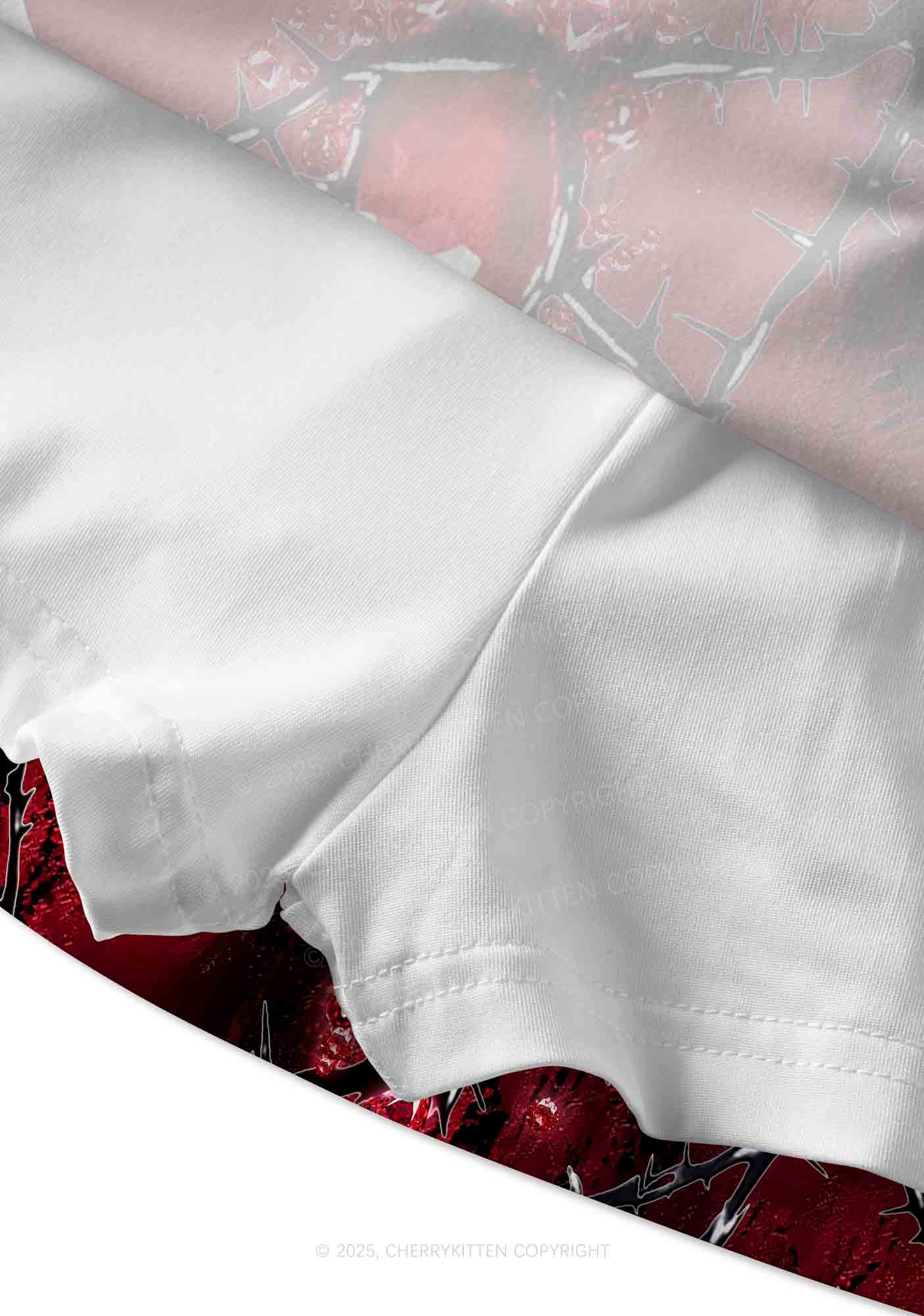Thorned Ruby Y2K Print Mini Skirt Cherrykitten