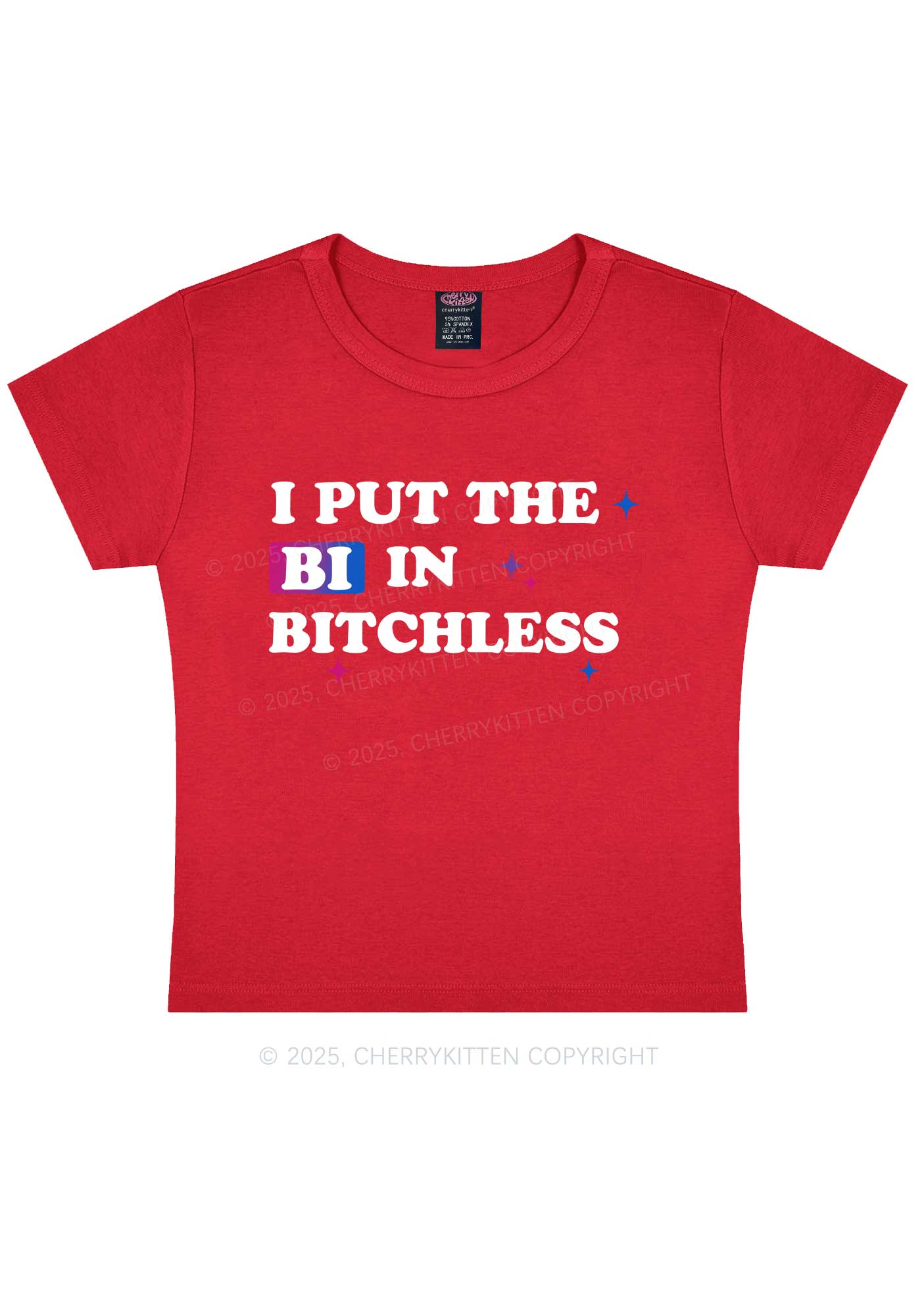 Put BI In Bxxchless Pride Y2K Baby Tee Cherrykitten