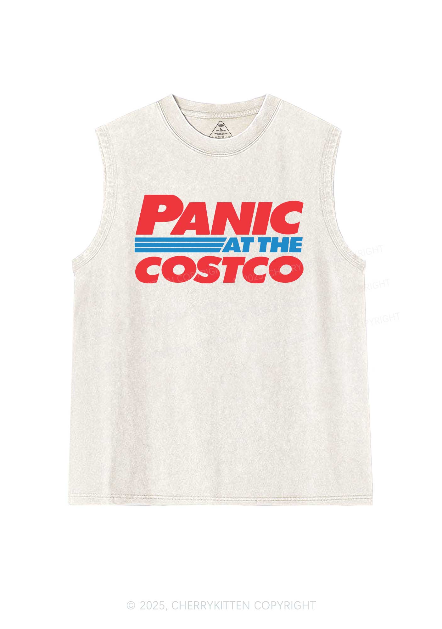Panic Costco Y2K Washed Muscle Tank Cherrykitten