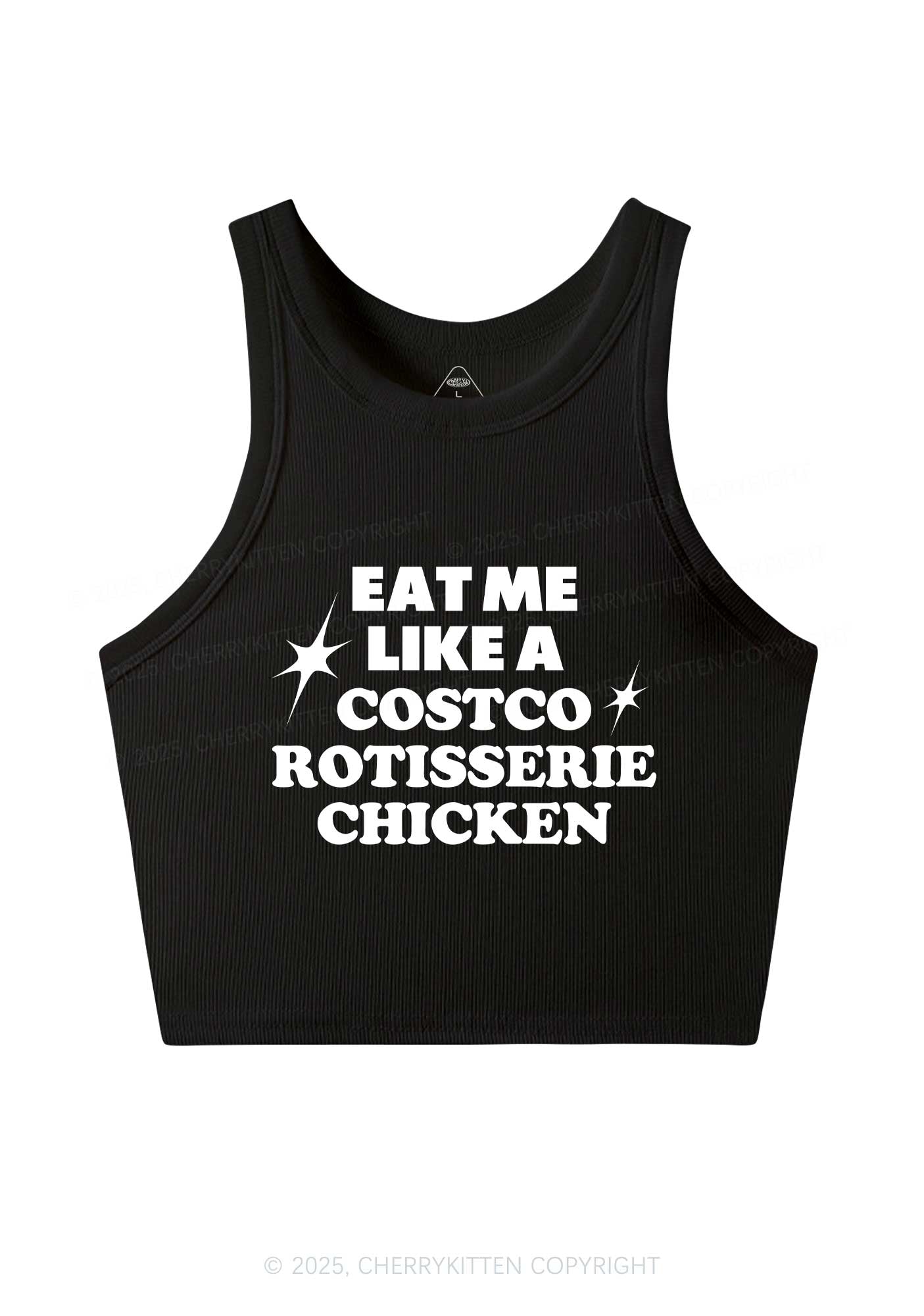 Eat Me Like Chicken Y2K Crop Tank Top Cherrykitten