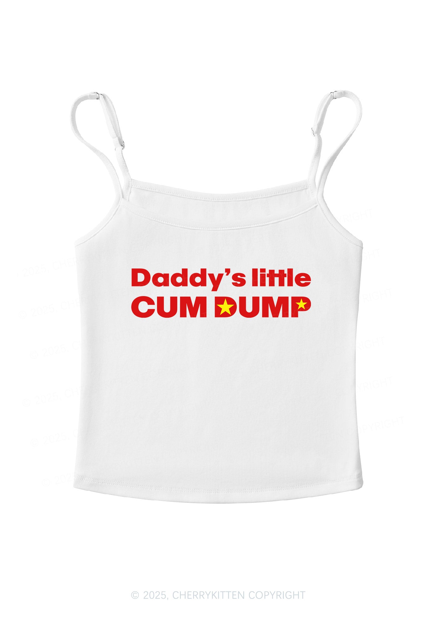 Daddys Little Cum Dump Y2K Spaghetti Strap Cami Cherrykitten