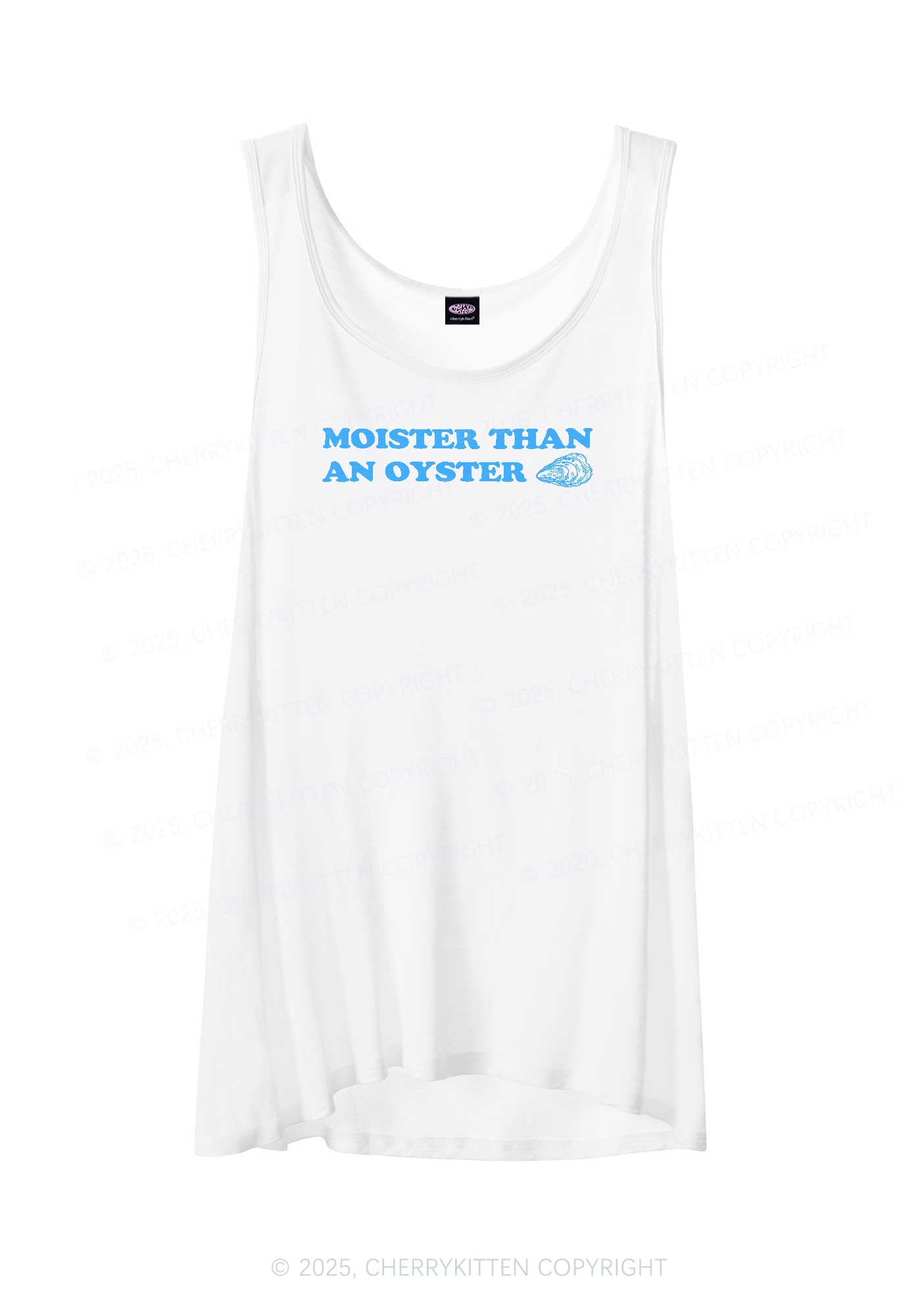 Moister Than An Oyster Y2K Sheer Boyfriend Tank Cherrykitten