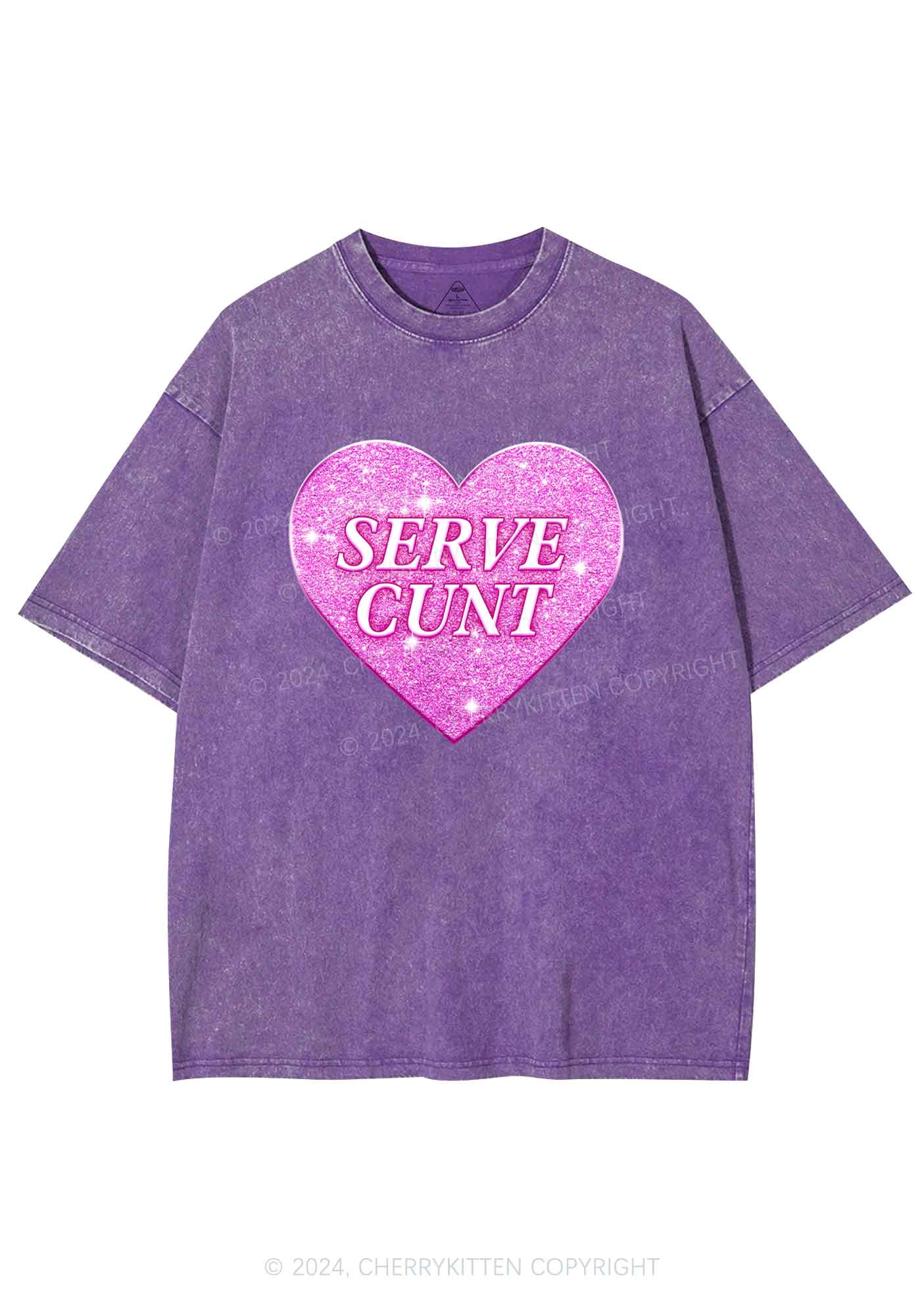 Serve Cxxt Y2K Valentine's Day Washed Tee Cherrykitten