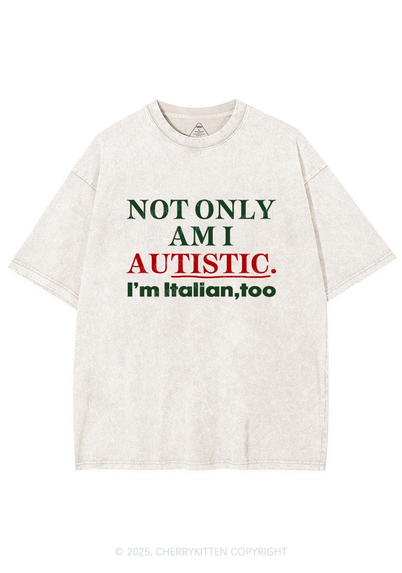 Not Only Autistic Y2K Shirts Washed Tee Cherrykitten