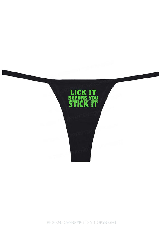 Lick It Before Stick It Y2K Flat String Thong Cherrykitten