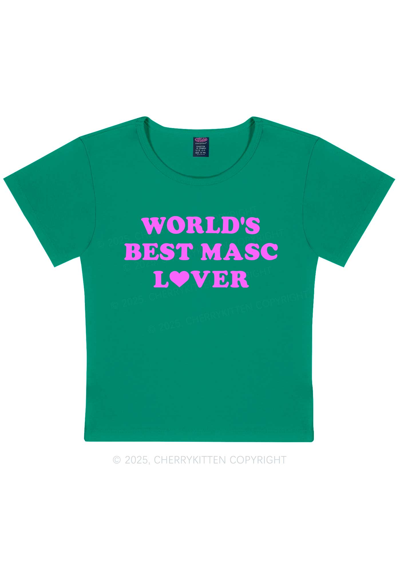 Worlds Best Masc Lover Pride Y2K Baby Tee Cherrykitten