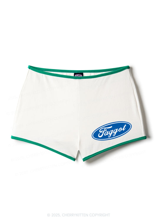 Faggot Pride Y2K Booty Shorts Cherrykitten