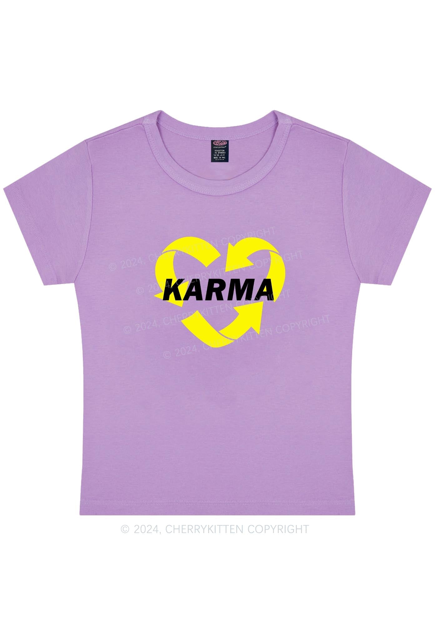 Curvy Karma Heart Y2K Baby Tee Cherrykitten