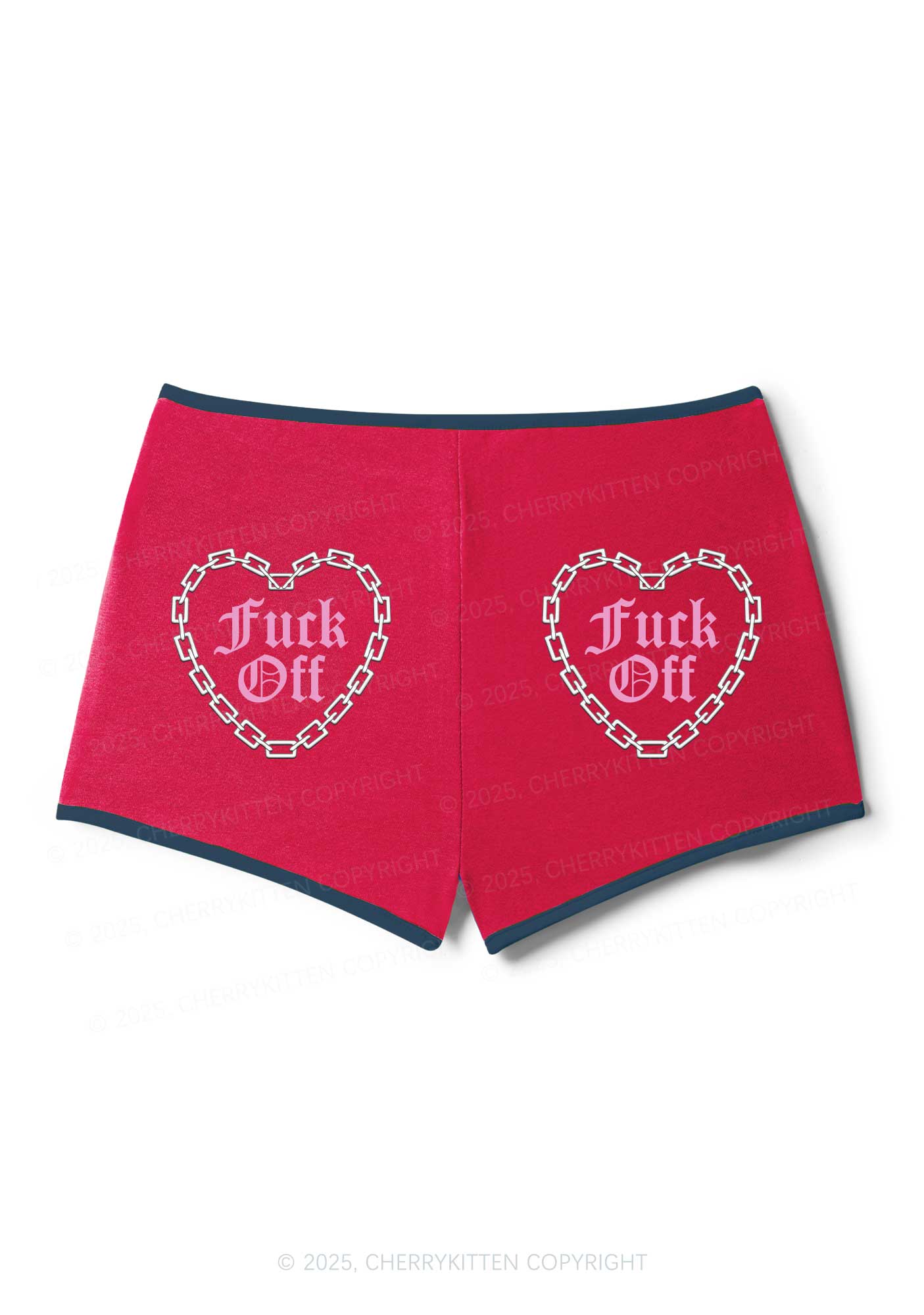 Fxxk Off Y2K Booty Shorts Cherrykitten