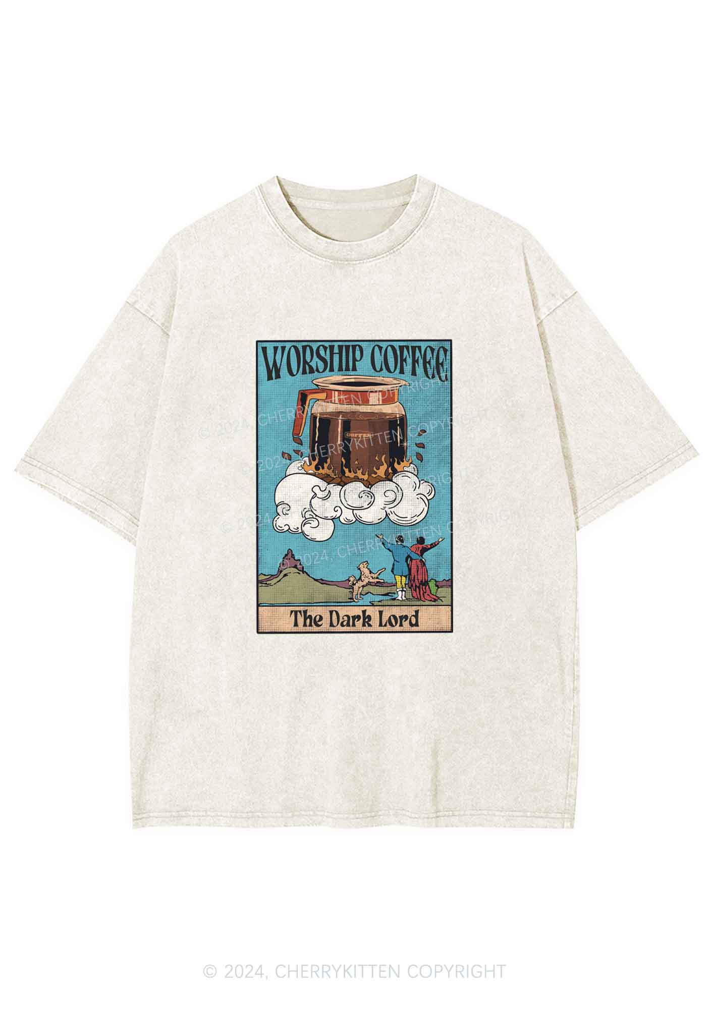 Worship Coffee Y2K Washed Tee Cherrykitten