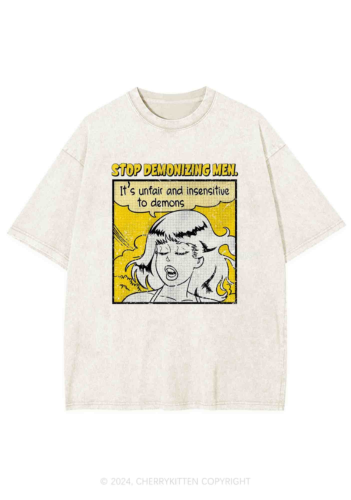 Stop Demonizing Men Y2K Washed Tee Cherrykitten
