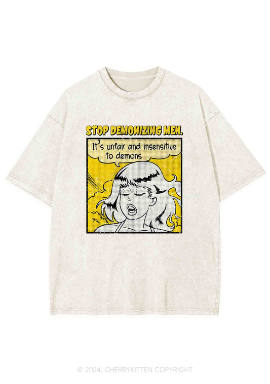 Stop Demonizing Men Y2K Washed Tee Cherrykitten
