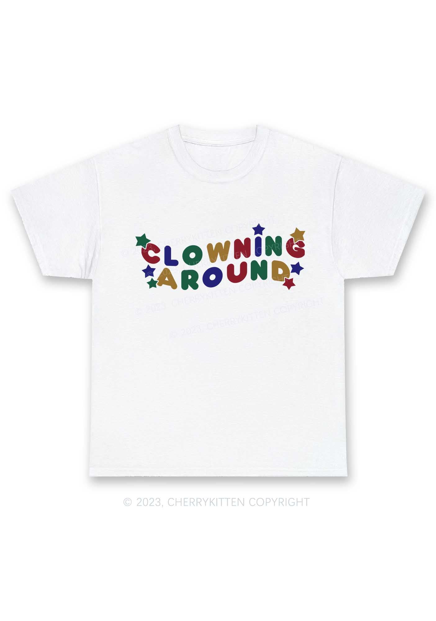 Clowning Around Y2K Chunky Shirt Cherrykitten
