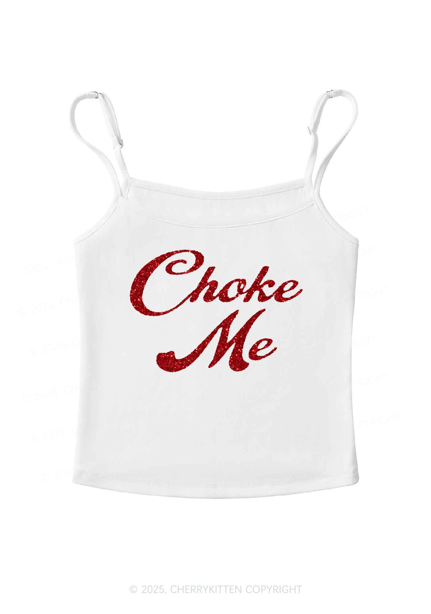 Glitter Choke Me Y2K Spaghetti Strap Cami Cherrykitten