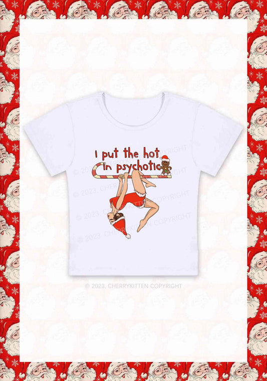Christmas Yoga Girl Y2K Baby Tee Cherrykitten