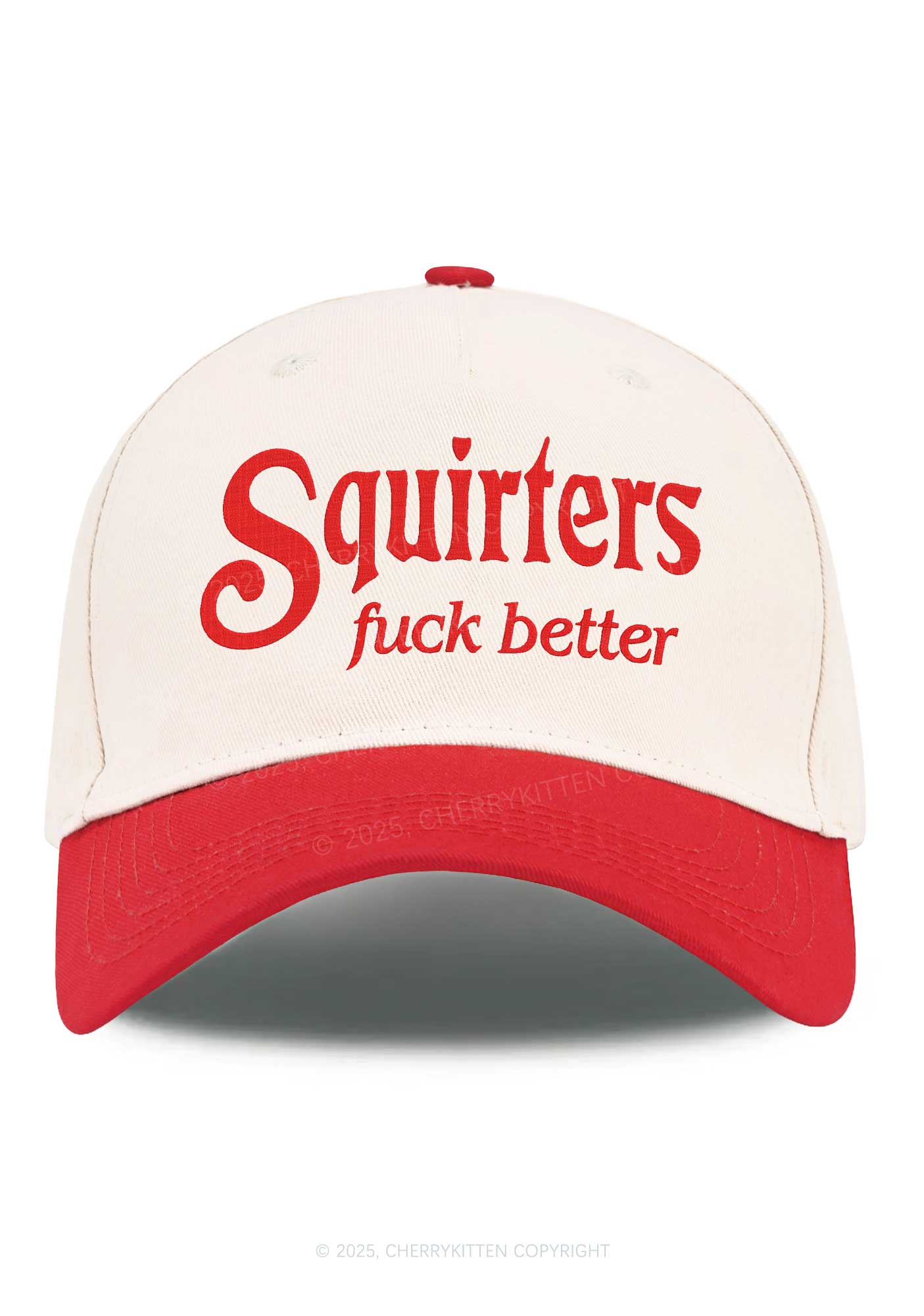 Embroidered Squirters Fxxk Better Y2K Color Block Baseball Cap Cherrykitten