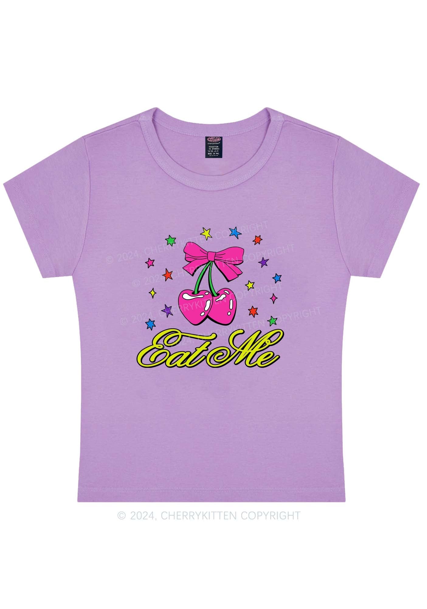 Curvy Eat Me Cherry Y2K Baby Tee Cherrykitten