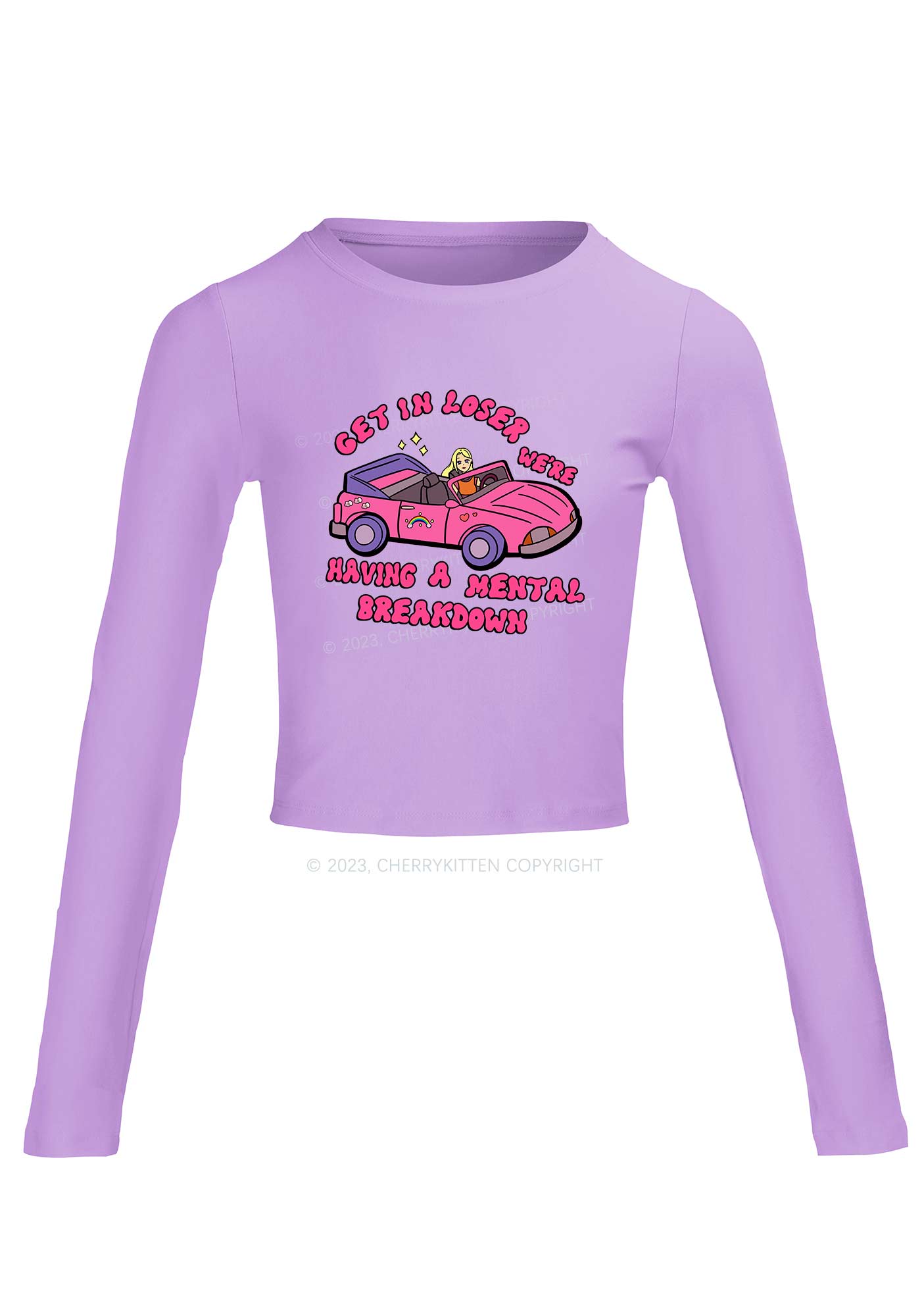 Get In Long Sleeve Crop Top Cherrykitten