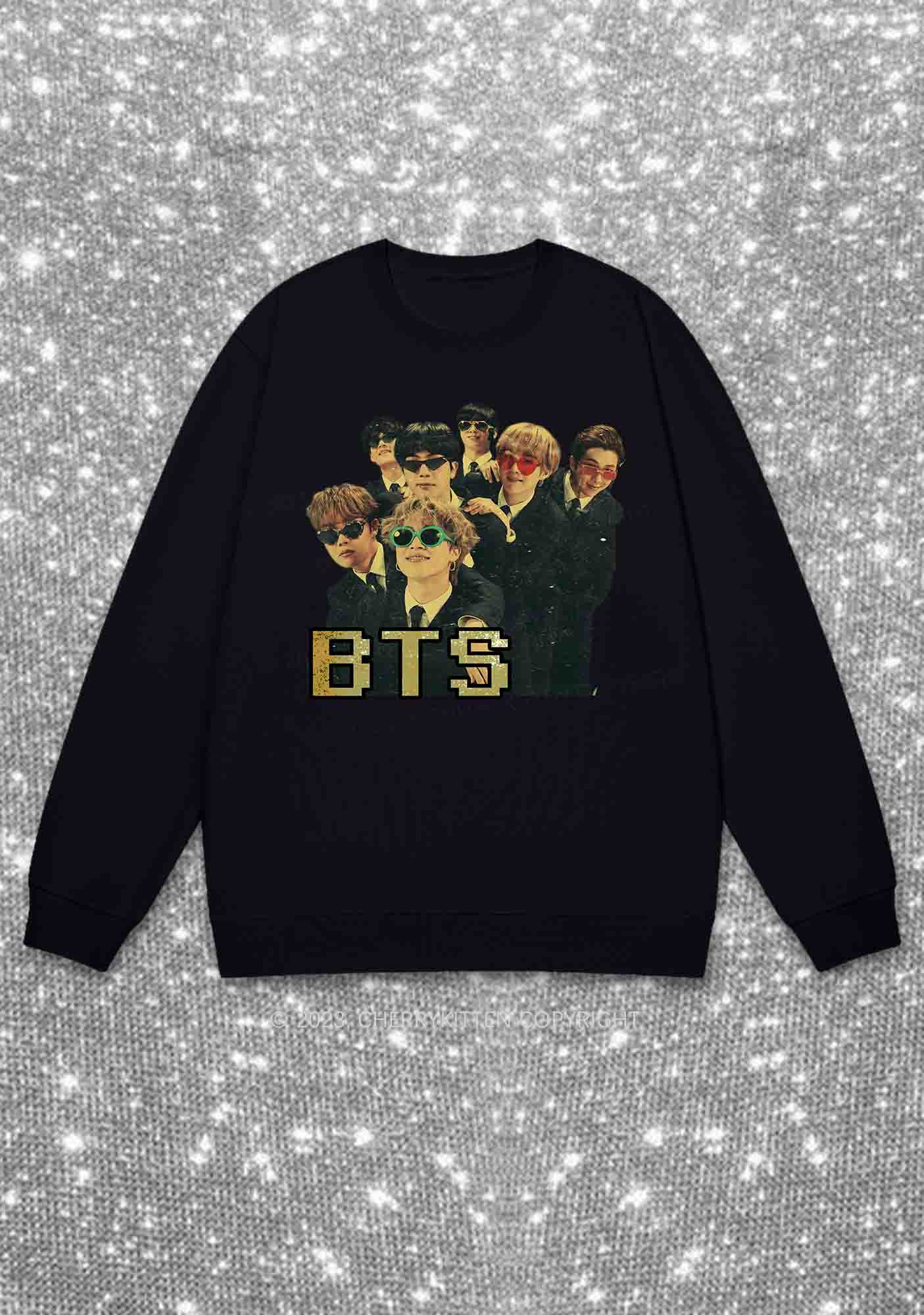 Vintage Bangtan Boys Kpop Y2K Sweatshirt Cherrykitten