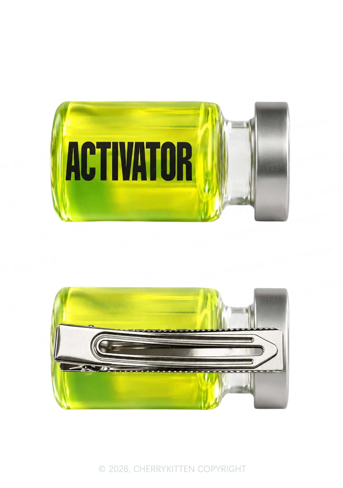 Halloween Green Activator Y2K Acrylic Duckbill Hair Clips Cherrykitten