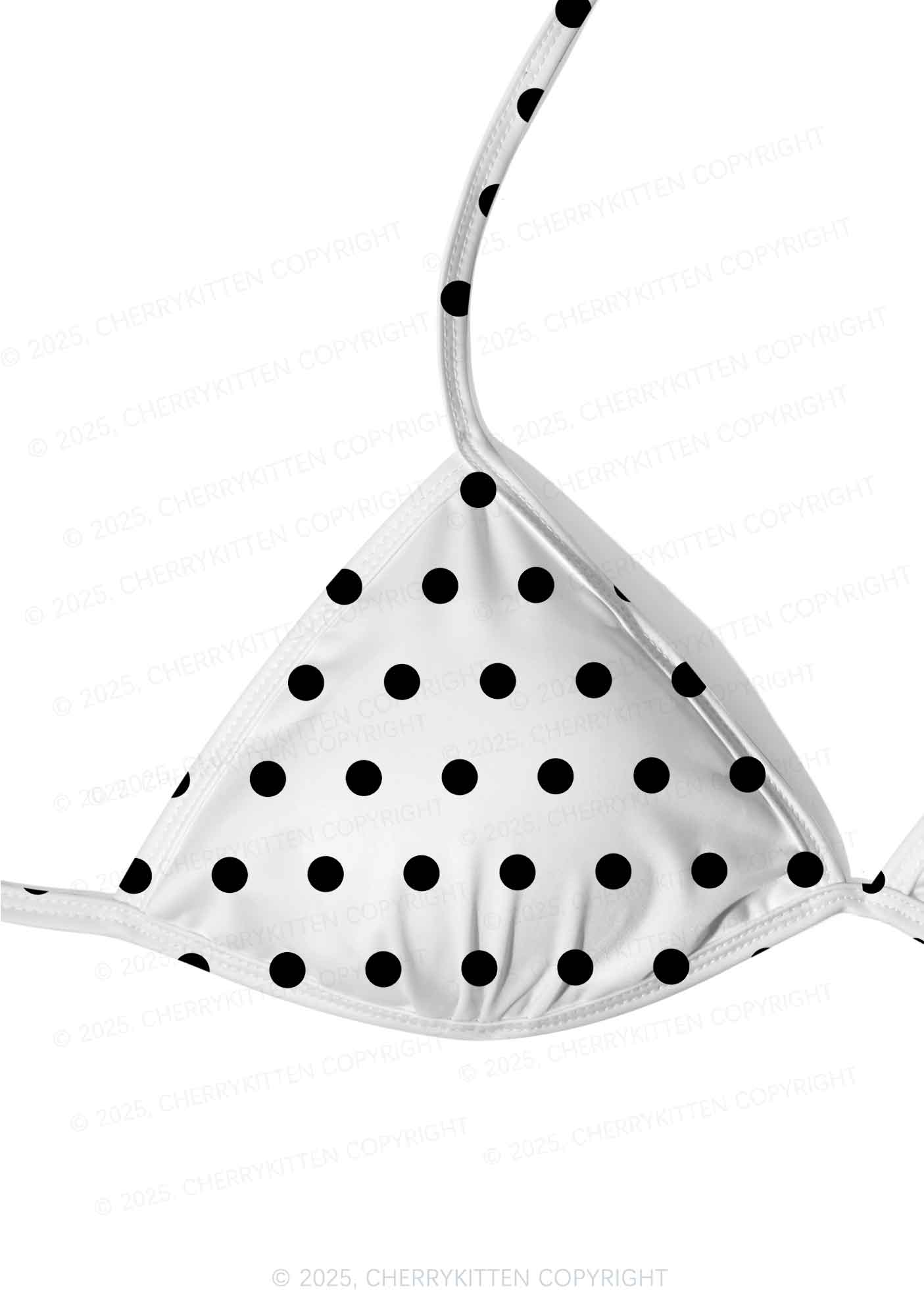 Black And White Dots Y2K Print Bikini Set Cherrykitten