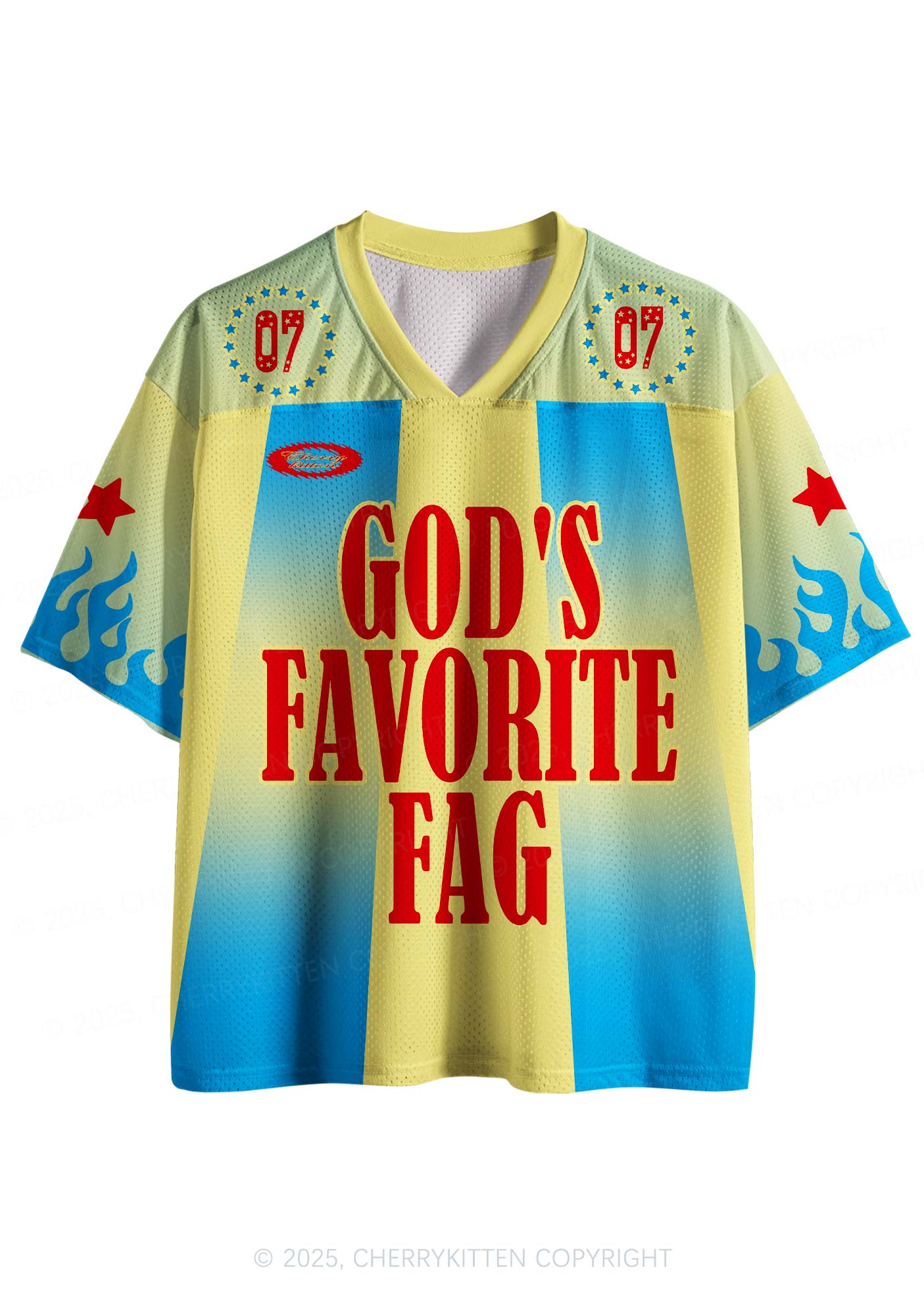 Custom Blue Gods Favorite Fag Pride Y2K Sport Jersey Shirts Cherrykitten