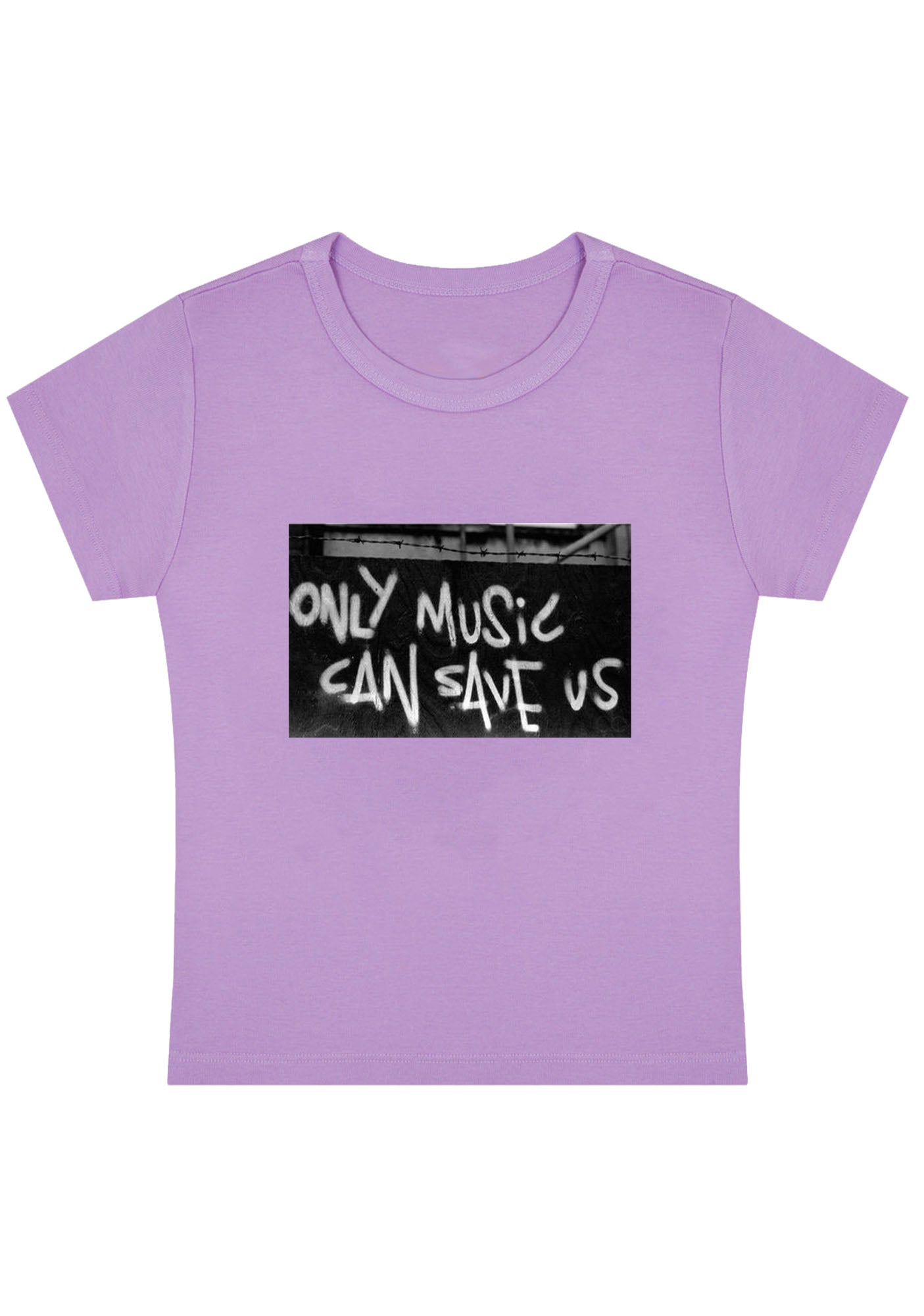 Only Music Can Save Us Y2K Baby Tee