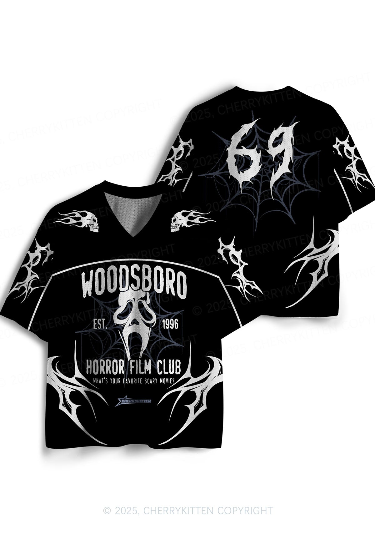 Custom Halloween Horror Film Club Y2K Sport Jersey Shirts Cherrykitten